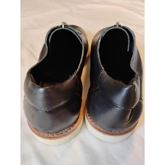 VAN ELi Black Leather Zip Up Loafers Women's Size 7w - Picture 8 of 11